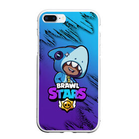 Чехол для iPhone 7Plus/8 Plus матовый с принтом Brawl Stars LEON SHARK в Екатеринбурге, Силикон | Область печати: задняя сторона чехла, без боковых панелей | 8 bit | 8 бит | brawl | brawl stars | crow | leon | shark | stars | акула | бравл | бравл старс | браво старс | игра | компьютерная | кров | леон | леон акула | онлайн | старс | шарк