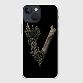 Чехол для iPhone 13 mini с принтом Vikings (bones logo) в Екатеринбурге,  |  | bones | good | skull | viking | vikings | бог | викинг | викинги | кости | скандинавы | череп | язычник