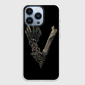 Чехол для iPhone 13 Pro с принтом Vikings (bones logo) в Екатеринбурге,  |  | Тематика изображения на принте: bones | good | skull | viking | vikings | бог | викинг | викинги | кости | скандинавы | череп | язычник