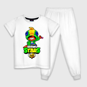 Детская пижама хлопок с принтом Brawl Stars LEON в Екатеринбурге, 100% хлопок |  брюки и футболка прямого кроя, без карманов, на брюках мягкая резинка на поясе и по низу штанин
 | 