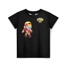 Детская футболка 3D с принтом Brawl Stars (Мах) в Екатеринбурге, 100% гипоаллергенный полиэфир | прямой крой, круглый вырез горловины, длина до линии бедер, чуть спущенное плечо, ткань немного тянется | brawl | moba | stars | supercell | игра | мах