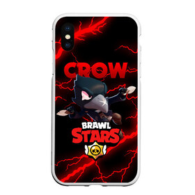 Чехол для iPhone XS Max матовый с принтом BRAWL STARS CROW в Екатеринбурге, Силикон | Область печати: задняя сторона чехла, без боковых панелей | brawl stars | crow | leon | leon shark | sally leon | shark | stars | акула | берли | ворон | леон | леон акула | спайк | эль примо