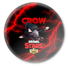 Значок с принтом  BRAWL STARS CROW | БРАВЛ СТАРС ЛЕОН в Екатеринбурге,  металл | круглая форма, металлическая застежка в виде булавки | brawl stars | crow | leon | leon shark | sally leon | shark | stars | акула | берли | ворон | леон | леон акула | спайк | эль примо