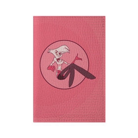 Обложка для паспорта матовая кожа с принтом Энджел Даст в Екатеринбурге, натуральная матовая кожа | размер 19,3 х 13,7 см; прозрачные пластиковые крепления | angel dust | hazbin hotel | отель хазбин | энджел даст
