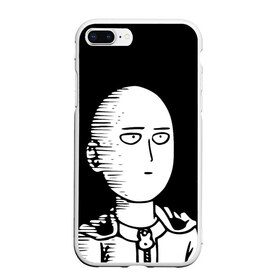 Чехол для iPhone 7Plus/8 Plus матовый с принтом ONE-PUNCH MAN в Екатеринбурге, Силикон | Область печати: задняя сторона чехла, без боковых панелей | Тематика изображения на принте: one punch man | onepunchman | oppai | saitama | ван панч мен | ванпанчмен | макото миядзаки | сайтама | человек один удар