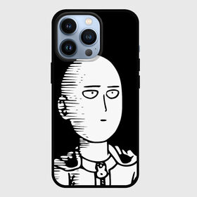 Чехол для iPhone 13 Pro с принтом Сайтама на черном фоне в Екатеринбурге,  |  | one punch man | onepunchman | oppai | saitama | ван панч мен | ванпанчмен | макото миядзаки | сайтама | человек один удар