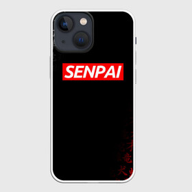 Чехол для iPhone 13 mini с принтом СЕМПАЙ   SENPAI в Екатеринбурге,  |  | Тематика изображения на принте: anime heroes | gintama | no game no life | one piece | re:creators | satsuriku no tensh | sword art online | violet evergarden | аниме герои | без игры жизни нет | ванпанчмен | жемчуг дракона