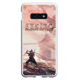 Чехол для Samsung S10E с принтом Sekiro - Boss Fight в Екатеринбурге, Силикон | Область печати: задняя сторона чехла, без боковых панелей | boss | game | japan | knight | samurai | sekiro | three | босс | дерево | игра | катана | рыцарь | секиро | япония