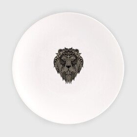 Тарелка с принтом Metallized Lion в Екатеринбурге, фарфор | диаметр - 210 мм
диаметр для нанесения принта - 120 мм | голова льва | знак зодиака лев | знак льва | зодиак лев | лев | лев гороскоп | львиный | львиный портрет