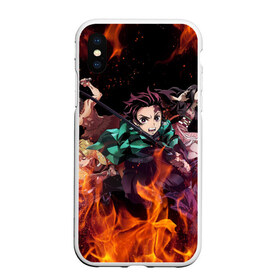 Чехол для iPhone XS Max матовый с принтом KIMETSU NO YAIBA в Екатеринбурге, Силикон | Область печати: задняя сторона чехла, без боковых панелей | demon slayer | demon slayer: kimetsu no yaiba | kimetsu | kimetsu no yaiba | nezuko | slayer | tanjiro | клинок рассекающий демонов | незуко | танджиро | шинобу кочо