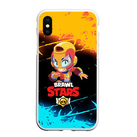 Чехол для iPhone XS Max матовый с принтом BRAWL STARS MAX в Екатеринбурге, Силикон | Область печати: задняя сторона чехла, без боковых панелей | bib | brawl stars | bull | colt | crow | leon | leon shark | max | moba | sally leon | shark | акула | берли | биби | бравл старс | ворон | жанр | игра | кольт | леон | леон акула | макс | нита | спайк | шелли