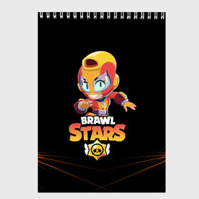 Скетчбук с принтом BRAWL STARS MAX в Екатеринбурге, 100% бумага
 | 48 листов, плотность листов — 100 г/м2, плотность картонной обложки — 250 г/м2. Листы скреплены сверху удобной пружинной спиралью | bib | brawl stars | bull | colt | crow | leon | leon shark | max | moba | sally leon | shark | акула | берли | биби | бравл старс | ворон | жанр | игра | кольт | леон | леон акула | макс | нита | спайк | шелли