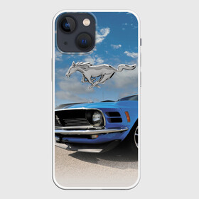 Чехол для iPhone 13 mini с принтом Mustang в Екатеринбурге,  |  | car | hoofs | horse | jump | mane | motorsport | mustang | power | race | sky | tail | usa | автомобиль | автоспорт | гонка | грива | копыта | лошадь | мощь | мустанг | небо | облака | скачка | сша | хвост