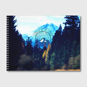 Альбом для рисования с принтом лес в Екатеринбурге, 100% бумага
 | матовая бумага, плотность 200 мг. | Тематика изображения на принте: альпинизм | горы | кемпинг | лес | счастье не за горами | туризм