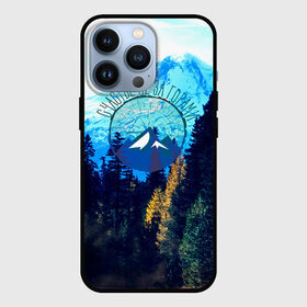 Чехол для iPhone 13 Pro с принтом лес в Екатеринбурге,  |  | альпинизм | горы | кемпинг | лес | счастье не за горами | туризм