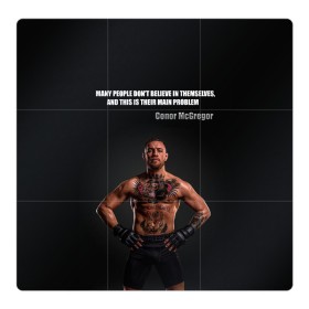 Магнитный плакат 3Х3 с принтом Conor McGregor: Motivation в Екатеринбурге, Полимерный материал с магнитным слоем | 9 деталей размером 9*9 см | Тематика изображения на принте: conor mcgregor | motivation | quotes | ufc