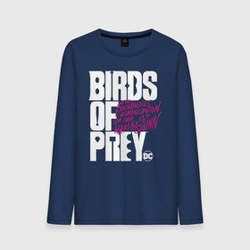 Мужской лонгслив хлопок с принтом Birds of Prey logo в Екатеринбурге, 100% хлопок |  | birds of prey | harley quinn | марго робби | потрясающая история харли квин | харли квин | хищные птицы