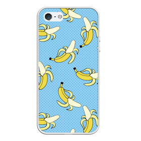 Чехол для iPhone 5/5S матовый с принтом Banana art в Екатеринбурге, Силикон | Область печати: задняя сторона чехла, без боковых панелей | banana | pop art | банан | бананы | поп арт