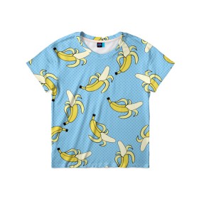 Детская футболка 3D с принтом Banana art в Екатеринбурге, 100% гипоаллергенный полиэфир | прямой крой, круглый вырез горловины, длина до линии бедер, чуть спущенное плечо, ткань немного тянется | banana | pop art | банан | бананы | поп арт