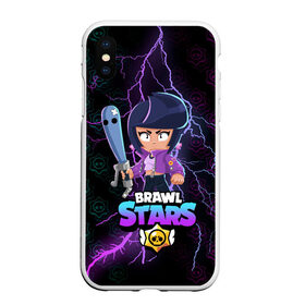 Чехол для iPhone XS Max матовый с принтом BRAWL STARS BIBI в Екатеринбурге, Силикон | Область печати: задняя сторона чехла, без боковых панелей | bib | brawl stars | colt | crow | el brown | leon | leon shark | max | moba | sally leon | shark | акула | берли | биби | бравл старс | браун | ворон | жанр | игра | кольт | леон | леон акула | макс | нита | шелли