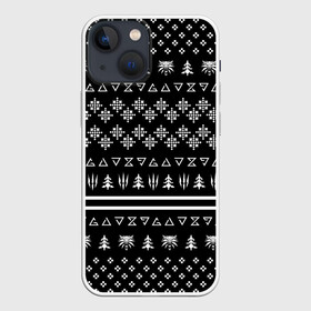 Чехол для iPhone 13 mini с принтом ВЕДЬМАК НОВОГОДНИЙ в Екатеринбурге,  |  | geralt | happy new year | merry christmas | new year | the witcher | the witcher wild hunt | witcher | wolf | ведьмак | ведьмак 3 | волк | геральт | дед мороз | новогодний | новый год | охотник | санта