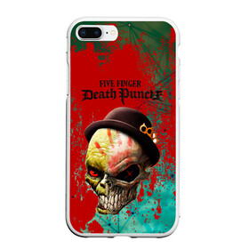 Чехол для iPhone 7Plus/8 Plus матовый с принтом five finger death punch в Екатеринбурге, Силикон | Область печати: задняя сторона чехла, без боковых панелей | five finger death punch | металл | музыка | рок | фингер | череп