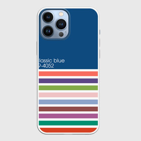 Чехол для iPhone 13 Pro Max с принтом Pantone цвет года (с 2012 по 2020 гг.) в Екатеринбурге,  |  | Тематика изображения на принте: в полоску | веб дизайнеру | декоратору | дизайнеру | институт pantone | классический синий | пантон | подарок дизайнеру | полосатый | полоска | полоски | разноцветный | синий | художнику | цвет 2020