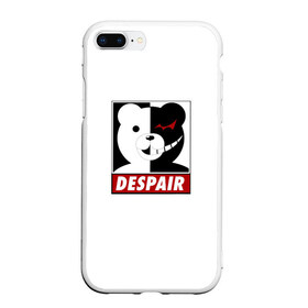 Чехол для iPhone 7Plus/8 Plus матовый с принтом Monokuma в Екатеринбурге, Силикон | Область печати: задняя сторона чехла, без боковых панелей | anime | art | bear | danganronpa | japan | monokuma | аниме | арт | животное | манга | медведь | мишка | мульфильм | персонаж | плюшевый | япония