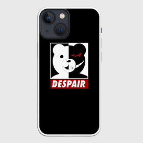Чехол для iPhone 13 mini с принтом Monokuma despair на черном в Екатеринбурге,  |  | anime | art | bear | danganronpa | japan | monokuma | аниме | арт | животное | манга | медведь | мишка | мульфильм | персонаж | плюшевый | япония