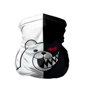 Бандана-труба 3D с принтом MONOKUMA в Екатеринбурге, 100% полиэстер, ткань с особыми свойствами — Activecool | плотность 150‒180 г/м2; хорошо тянется, но сохраняет форму | anime | bear | black  white | danganronpa | kurokuma | monodam | monokuma | monomi | monotaro | rabbit | school | shirokuma | аниме | главарь | мoноми | монокума | черно белый | школа