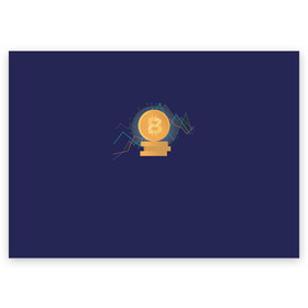 Поздравительная открытка с принтом Биткоин в Екатеринбурге, 100% бумага | плотность бумаги 280 г/м2, матовая, на обратной стороне линовка и место для марки
 | bitcoin | coin | cryptocurrency | currency | gold | mining | money | symbol | биткоин | богатство | валюта | деньги | золото | интернет | коин | крипта | криптовалюта | майнинг | символ | трейдер