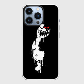 Чехол для iPhone 13 Pro с принтом MONOKUMA в темноте в Екатеринбурге,  |  | Тематика изображения на принте: anime | bear | black | danganronpa | japan | monokuma | white | аниме | белое | медведь | монокума | черное | япония