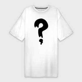 Платье-футболка хлопок с принтом Знак Вопроса в Екатеринбурге,  |  | футболка суса из гравити фолз