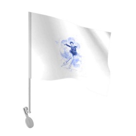 Флаг для автомобиля с принтом Фигурное катание в Екатеринбурге, 100% полиэстер | Размер: 30*21 см | figure skating | коньки | конькобежный спорт | фигурное катание