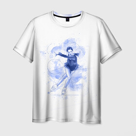 Мужская футболка 3D с принтом Фигурное катание в Екатеринбурге, 100% полиэфир | прямой крой, круглый вырез горловины, длина до линии бедер | figure skating | коньки | конькобежный спорт | фигурное катание
