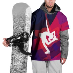 Накидка на куртку 3D с принтом Фигурное катание в Екатеринбурге, 100% полиэстер |  | figure skating | коньки | конькобежный спорт | фигурное катание