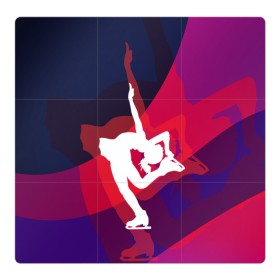 Магнитный плакат 3Х3 с принтом Фигурное катание в Екатеринбурге, Полимерный материал с магнитным слоем | 9 деталей размером 9*9 см | figure skating | коньки | конькобежный спорт | фигурное катание