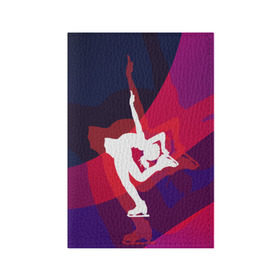 Обложка для паспорта матовая кожа с принтом Фигурное катание в Екатеринбурге, натуральная матовая кожа | размер 19,3 х 13,7 см; прозрачные пластиковые крепления | figure skating | коньки | конькобежный спорт | фигурное катание