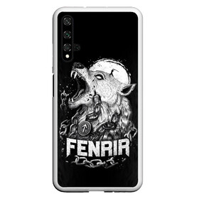 Чехол для Honor 20 с принтом Fenrir в Екатеринбурге, Силикон | Область печати: задняя сторона чехла, без боковых панелей | fenrir | viking | vikings | викинг | викинги | волк | мех | мифология. русь | оскал | скандинавы | славяне | собака | фенрир | шерсть | язычник