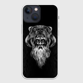 Чехол для iPhone 13 mini с принтом Велес в Екатеринбурге,  |  | бог | божество | древнерусский | жрец | медведь | мифология | пантеон | русский | русь | скандинавы | славяне | старец | языческий