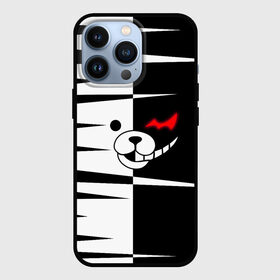 Чехол для iPhone 13 Pro с принтом MONOKUMA зубья в Екатеринбурге,  |  | danganronpa | monokuma | trigger happy havoc | аниме | игрушка | манга | медведь | монокума | монохром | мягкая игрушка робот | робот