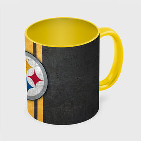 Кружка с принтом Pittsburgh Steelers в Екатеринбурге, керамика | ёмкость 330 мл | Тематика изображения на принте: 