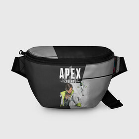 Поясная сумка 3D с принтом Apex Legends в Екатеринбурге, 100% полиэстер | плотная ткань, ремень с регулируемой длиной, внутри несколько карманов для мелочей, основное отделение и карман с обратной стороны сумки застегиваются на молнию | apex | entertainment | legends | respawn | апекс | игра | легендс | шутер