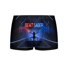 Мужские трусы 3D с принтом Beat Saber в Екатеринбурге, 50% хлопок, 50% полиэстер | классическая посадка, на поясе мягкая тканевая резинка | 3d | 3д | beat | saber | виртуальная | игра | реальность | ритм