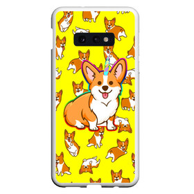 Чехол для Samsung S10E с принтом Corgi в Екатеринбурге, Силикон | Область печати: задняя сторона чехла, без боковых панелей | corgi | dog | dogs | волшебство | единорог | корги | мило | радуга | собаки | собачки