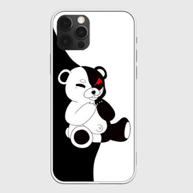 Чехол для iPhone 12 Pro с принтом MONOKUMA сидит  в Екатеринбурге, силикон | область печати: задняя сторона чехла, без боковых панелей | danganronpa | eye | monokuma | аватар | антагонист | глаз | игрушка | медведь | монокума | мягкая | панда | робот