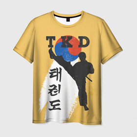 Мужская футболка 3D с принтом TKD в Екатеринбурге, 100% полиэфир | прямой крой, круглый вырез горловины, длина до линии бедер | taekwondo | восточные единоборства | единоборства | теквондо | тхэквондо | тэквондо