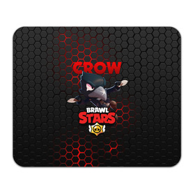 Коврик для мышки прямоугольный с принтом BRAWL STARS CROW | ВОРОН в Екатеринбурге, натуральный каучук | размер 230 х 185 мм; запечатка лицевой стороны | bibi | brawl stars | crow | el brown | leon | leon shark | max | sally leon | shark | stars | акула | биби | ворон | леон