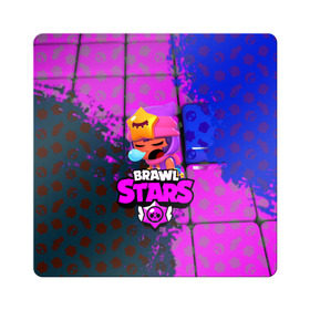 Магнит виниловый Квадрат с принтом BRAWL STARS СЭНДИ в Екатеринбурге, полимерный материал с магнитным слоем | размер 9*9 см, закругленные углы | 8 bit | bibi | brawl stars | brock | bull | crow | dinomike | el primo | leon | mobile game | nita | poko | ricochet | stars | tara | бравл старс | ворон | леон | мобильные игры