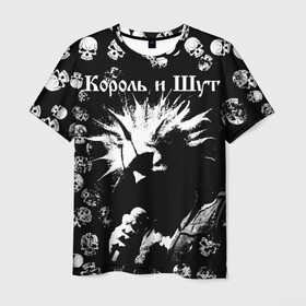 Мужская футболка 3D с принтом Король и Шут + Анархия (спина) в Екатеринбурге, 100% полиэфир | прямой крой, круглый вырез горловины, длина до линии бедер | Тематика изображения на принте: punk | rock | skull | киш | король | король и шут | михаил горшенев | панки | рок | русский рок | черепа | шут